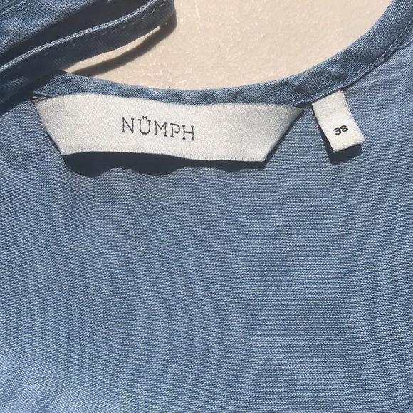 NÜMPH JUNIA chambray blue tank top 38 - Picture 9 of 10